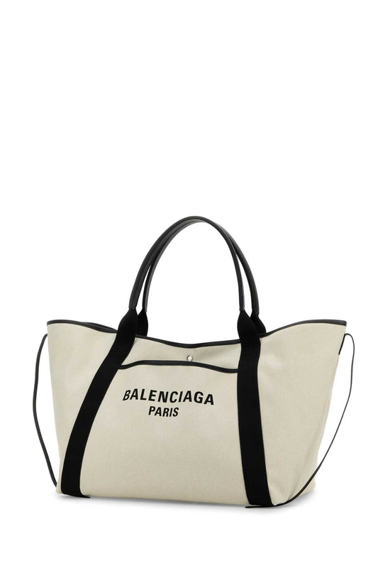 Balenciaga Women Sand Canvas Large Biarritz Shopping Bag