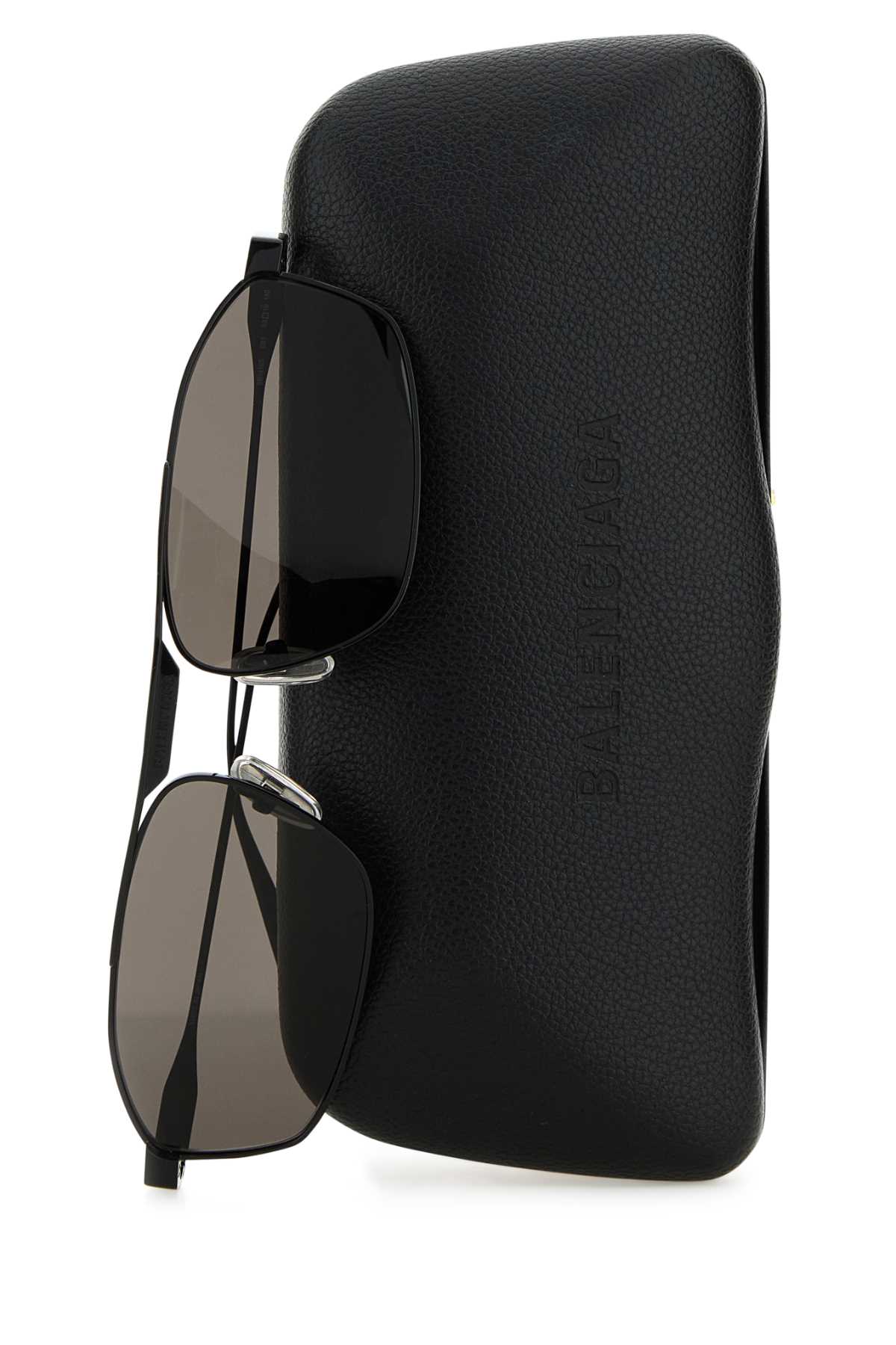 Balenciaga Women Black Metal Sunglasses