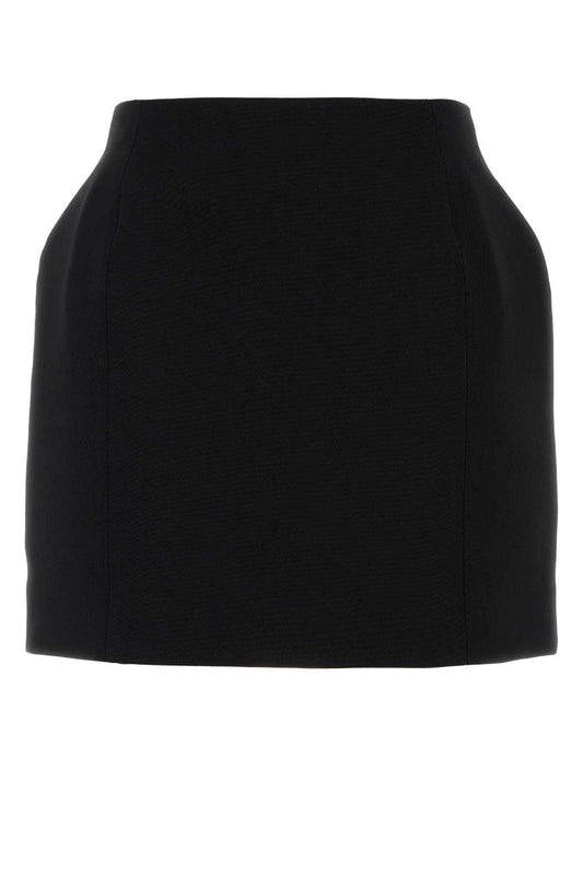 Balenciaga Women Black Wool Mini Skirt