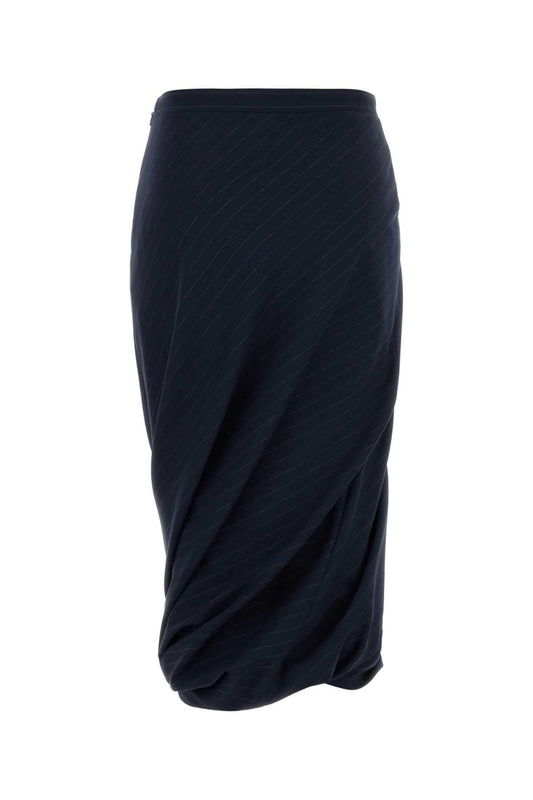 Balenciaga Women Embroidered Wool Skirt