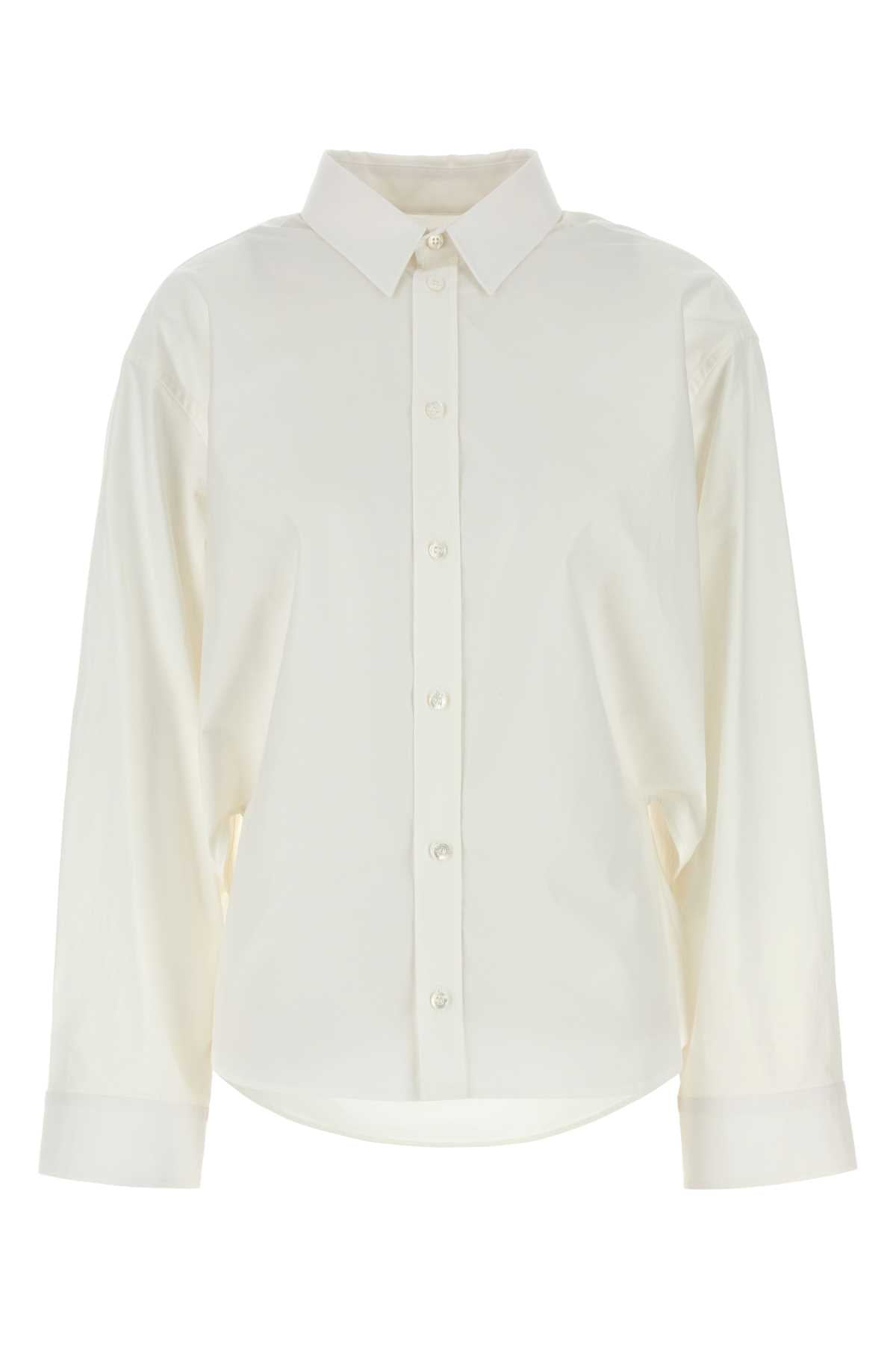 Balenciaga Women White Poplin Shirt