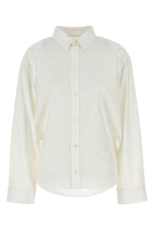 Balenciaga Women White Poplin Shirt