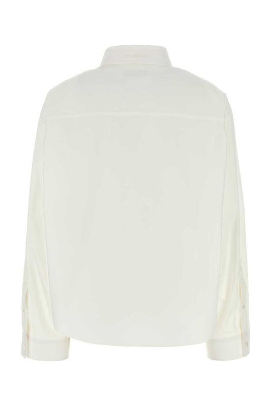 Balenciaga Women White Poplin Shirt
