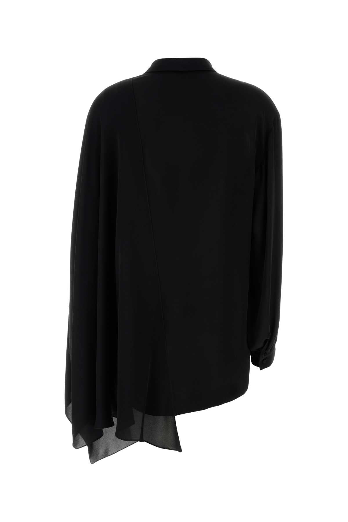 Balenciaga Women Black Georgette Blouse