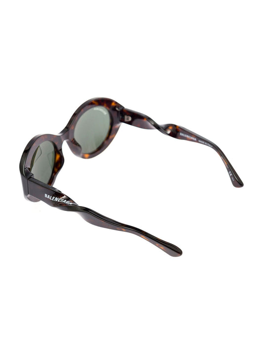 Balenciaga Women Balenciaga Woman's Twist Round Brown Acetate Sunglasses