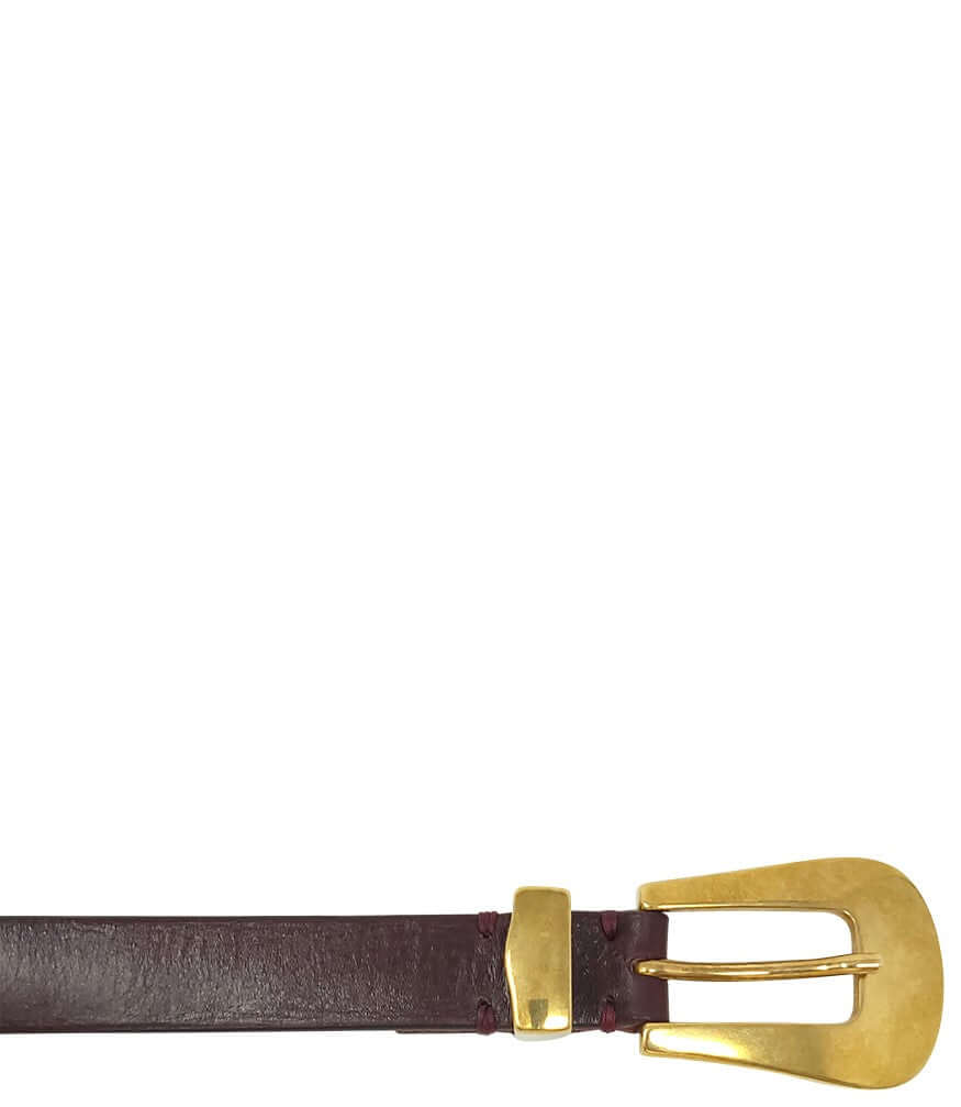 Burgundy Leather Belt
