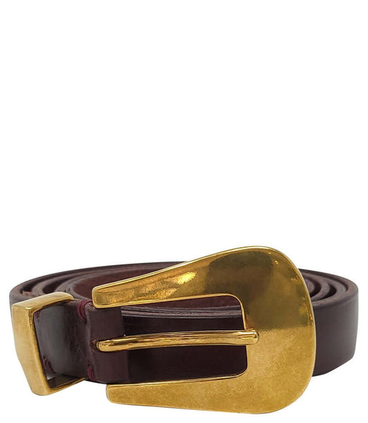 Burgundy Leather Belt