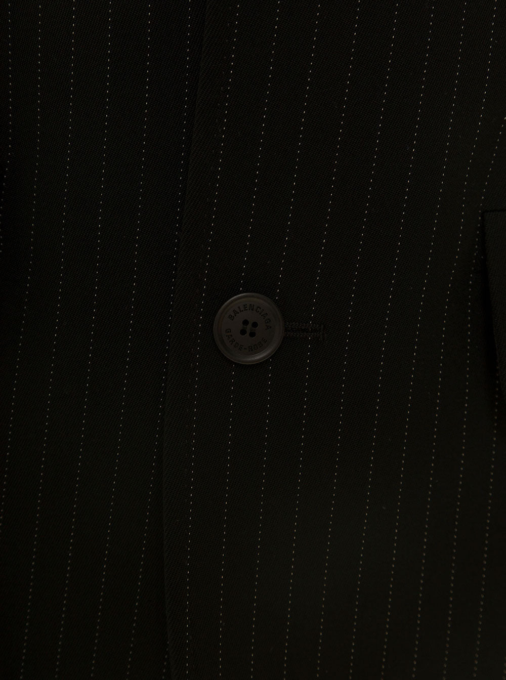 Balenciaga Women 'Hourglass' Black Pinstripe Single-Breasted Jacket In Stretch Wool Woman