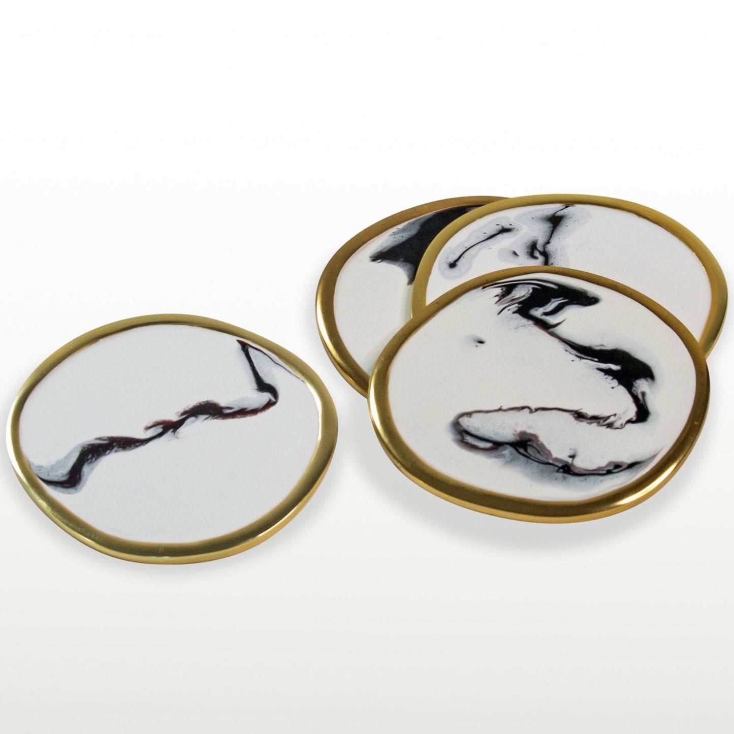 Bianco Nero Coaster Set/4