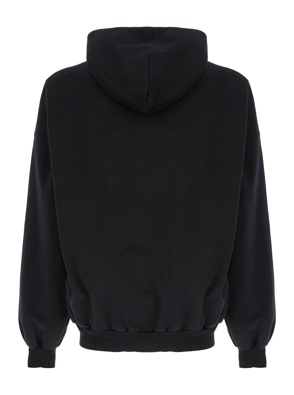 Balenciaga Women 'Beverly Hills' Oversized Black Hoodie With Logo Print In Cotton Woman