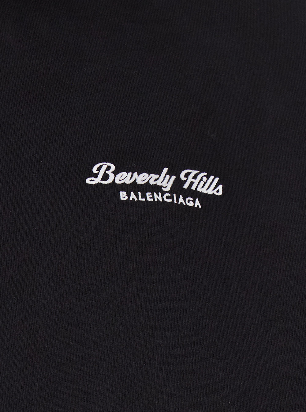 Balenciaga Women 'Beverly Hills' Oversized Black Hoodie With Logo Print In Cotton Woman