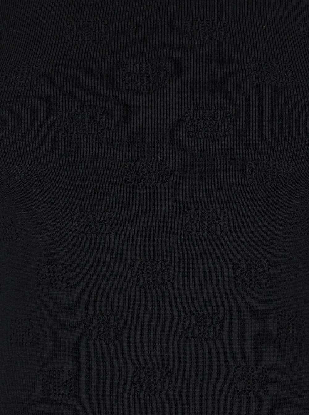 Balenciaga Women Black Sweater With All-Over Bb Motif In Open Knit Wool Woman