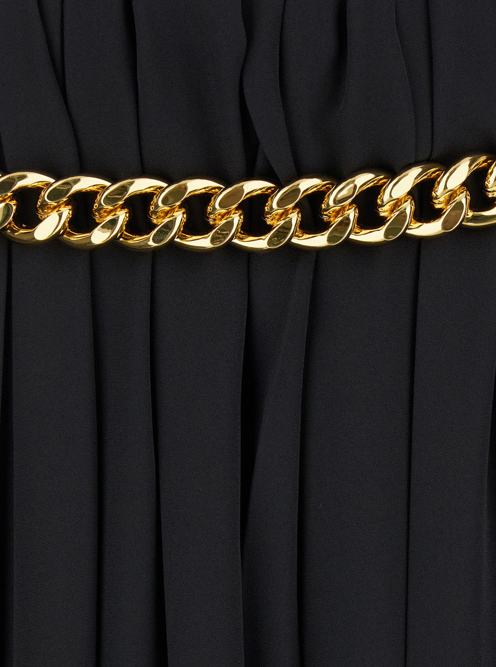 Balenciaga Women Black Long Pleaded Skirt With Belt In Tech Fabric Woman