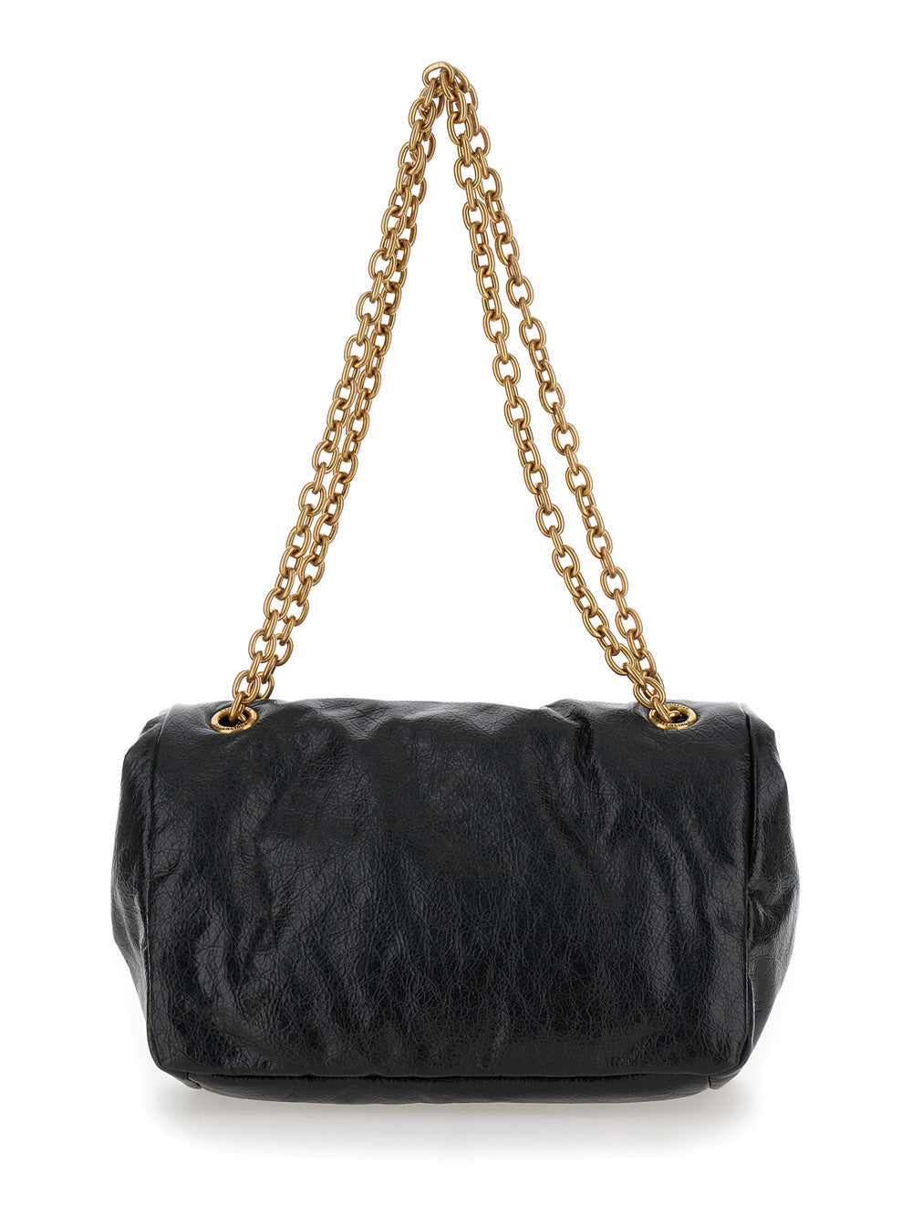 Balenciaga Women 'Monaco Chain' Black Shoulder Bag In Leather Woman