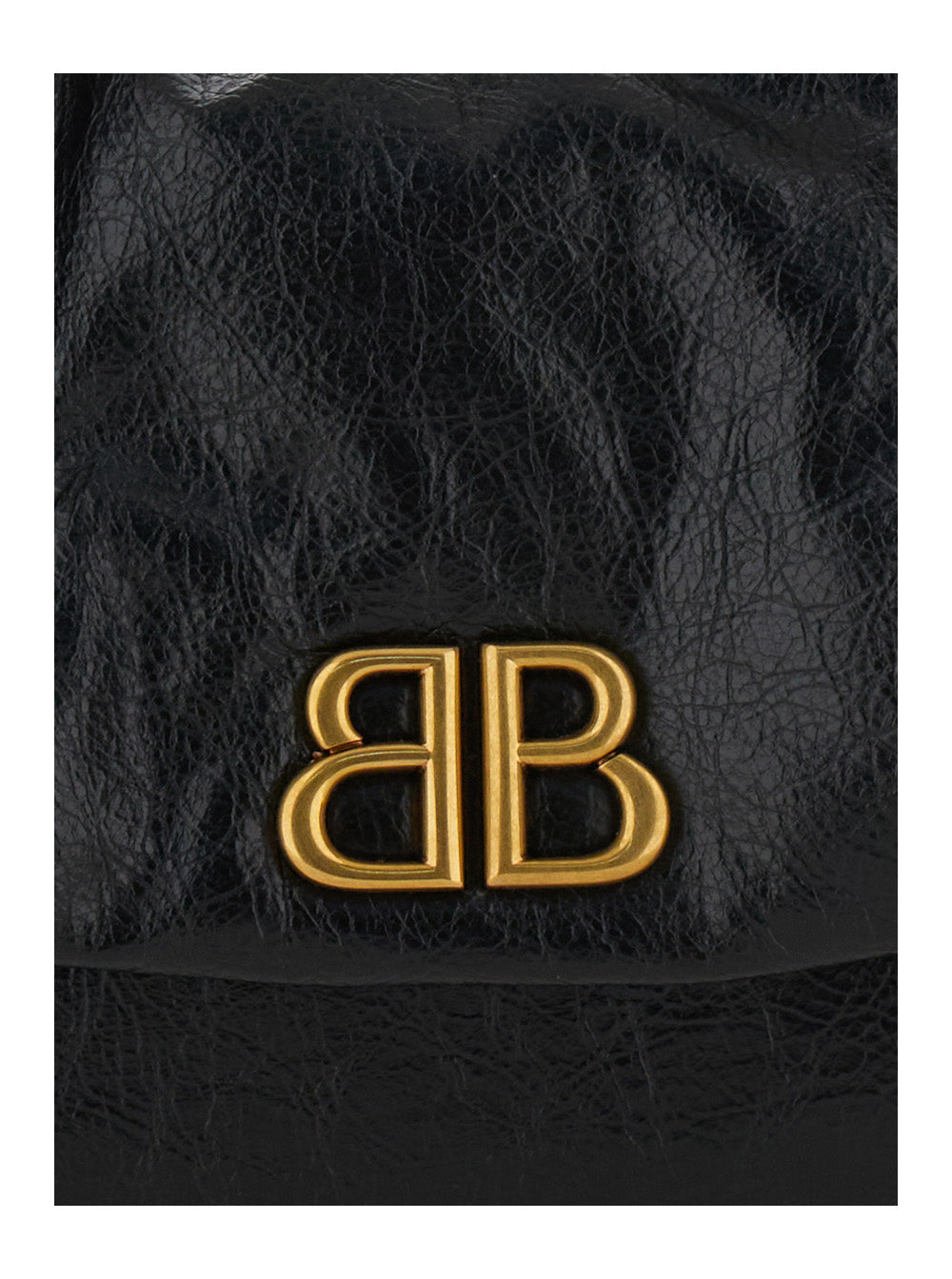 Balenciaga Women 'Monaco Chain' Black Shoulder Bag In Leather Woman