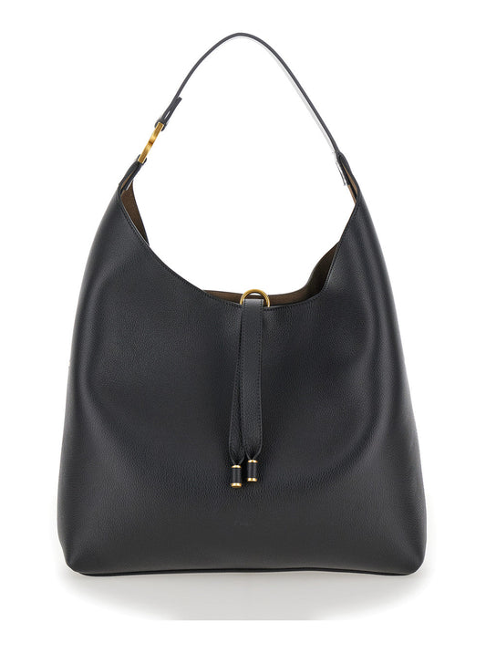 Chloé Women 'Marcie' Black Shopper In Grainy Leather Woman
