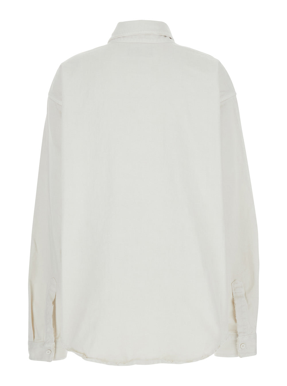 Balenciaga Women White Shirt With Lettering Logo Embroidered On The Front In Cotton Woman