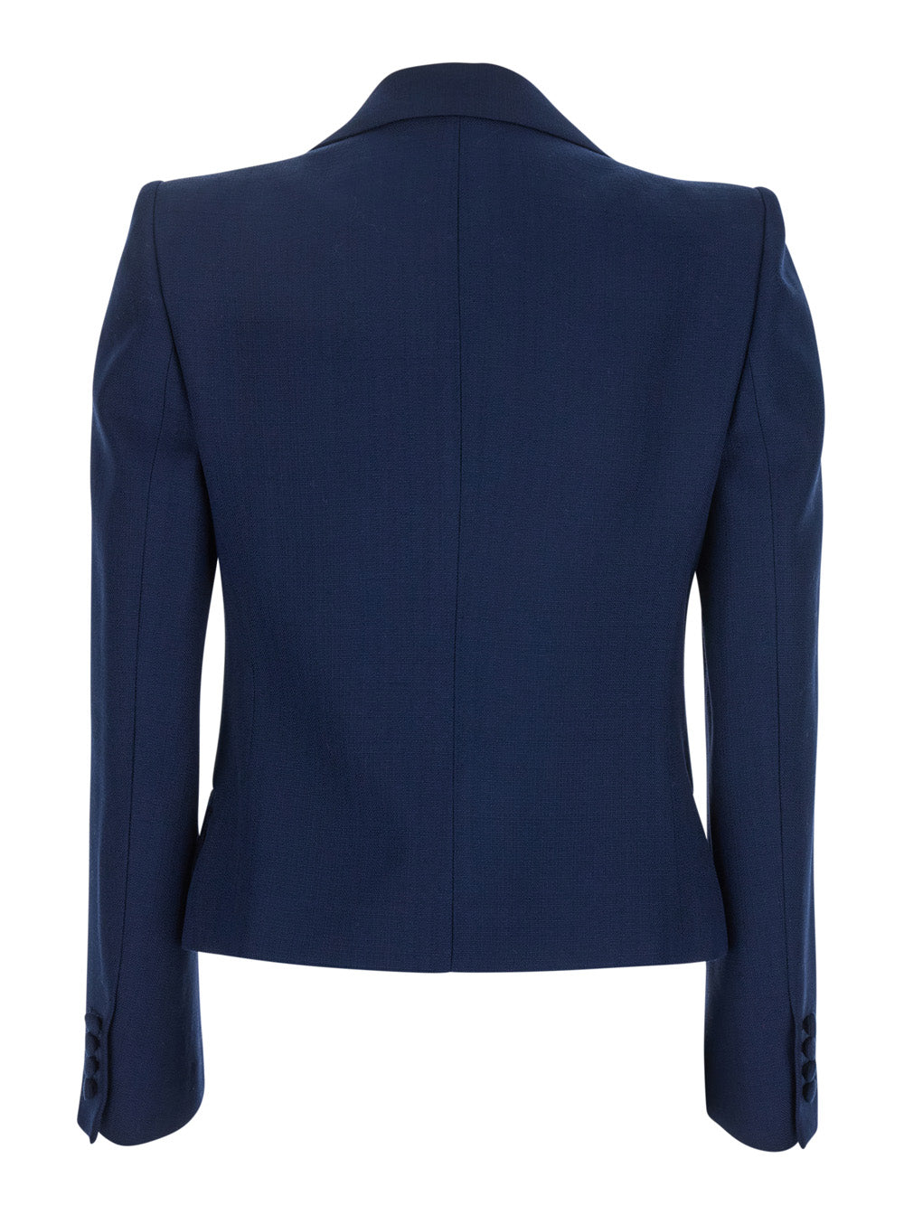 Valentino Women Blue Single-Breasted Jacket With Peak Revers And Bow On The Front In Viscose Woman
