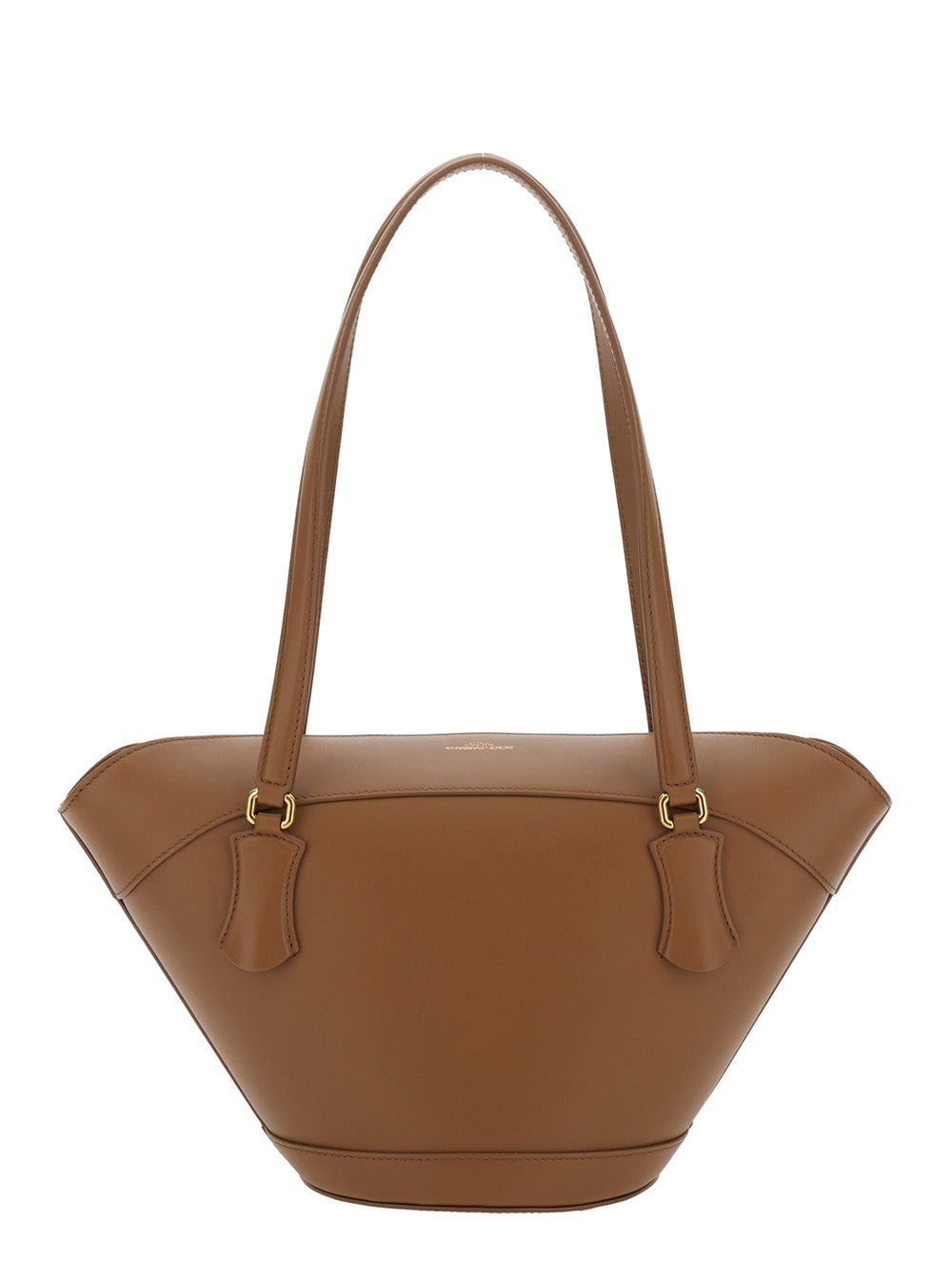 Dolce & Gabbana Women Brown Shoulder Bag With Two Top Handles And Buckle Closure On The Front In Leather Woman