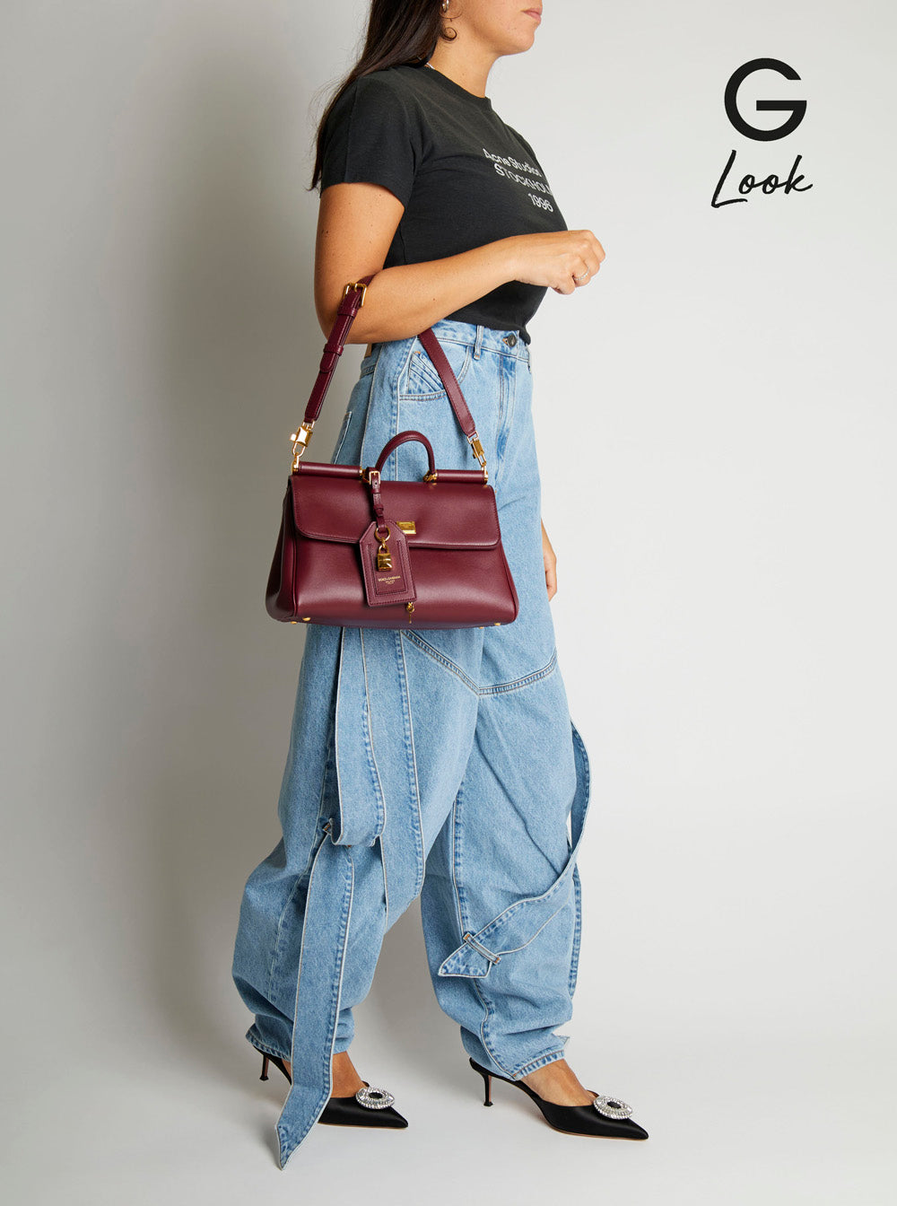 Dolce & Gabbana Women Bordeaux Handbag With Key And Padlock Detail And Adjustable And Removable Shoulder Strap In Leather Woman