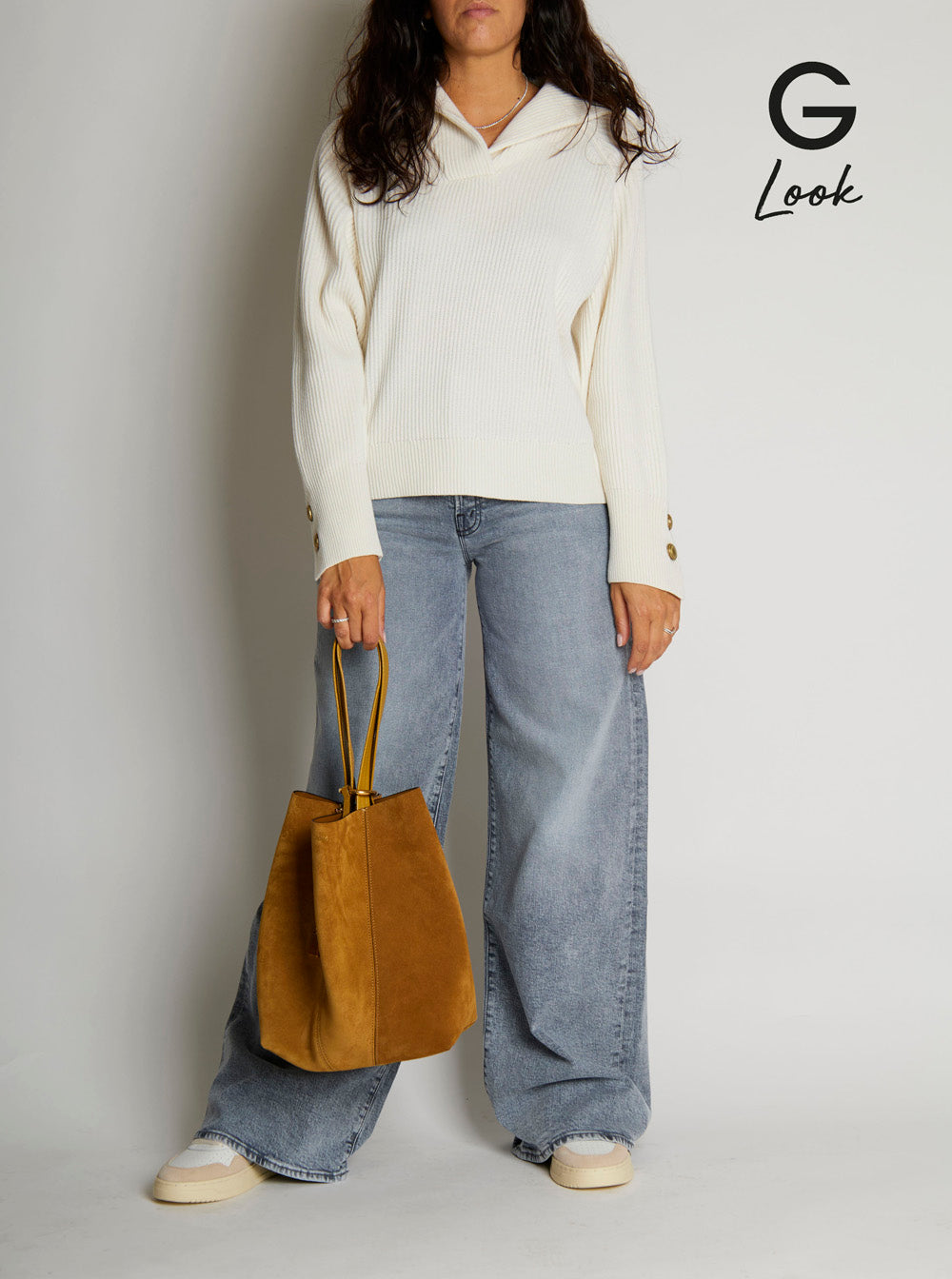 Chloé Women 'Spin' Beige Shoulder Bag With Chain-Link Detail With Logo Charm In Suede Woman