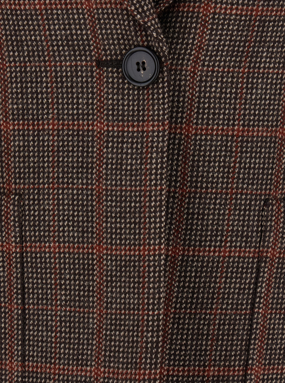 Chloé Women Brown Single-Breasted Jacket With Peak Revers And All-Over Check Motif In Wool Woman