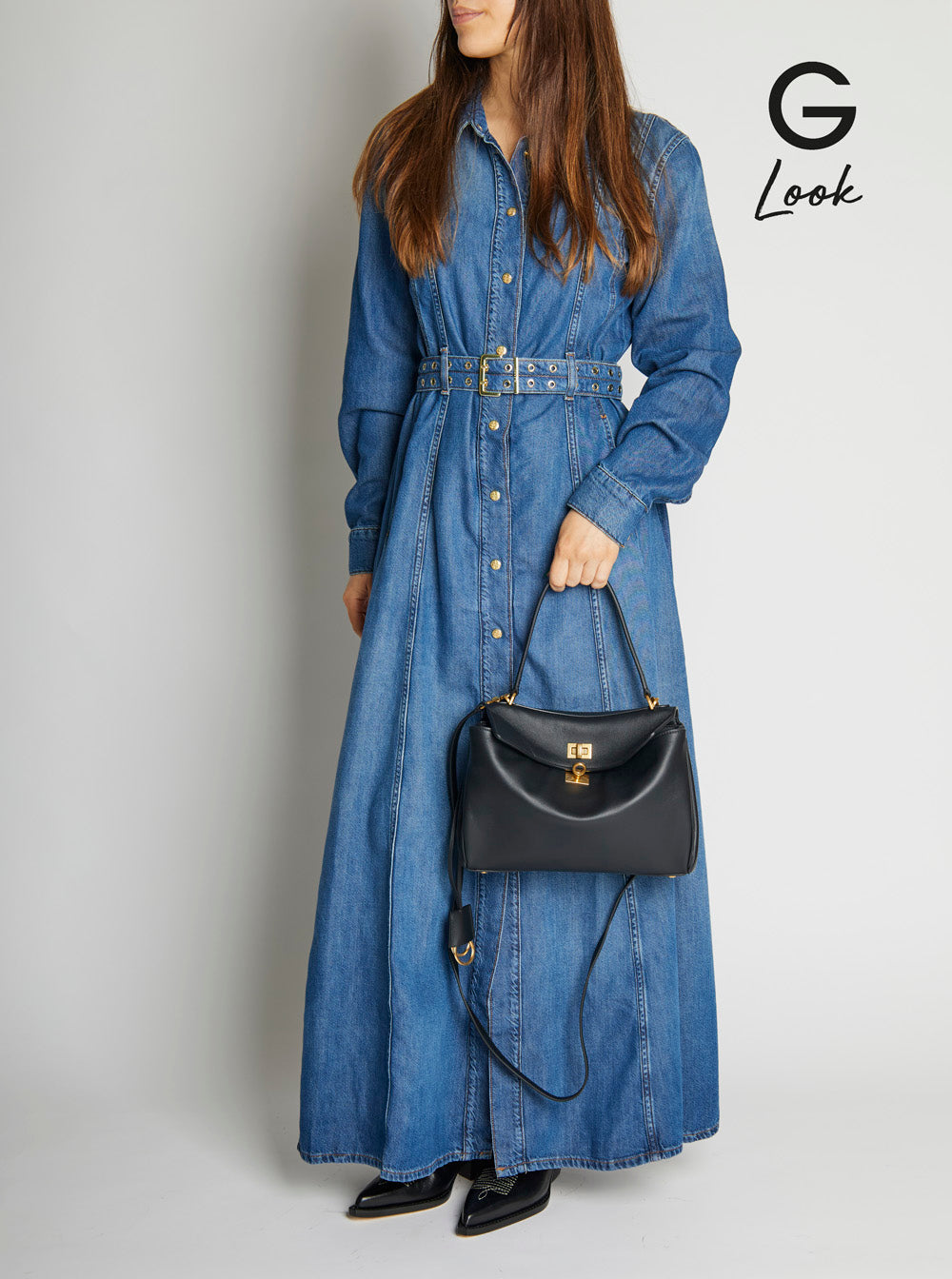 Balenciaga Women 'Small Rodeo' Black Handbag With Detachable Key Holder In Smooth Leather Woman