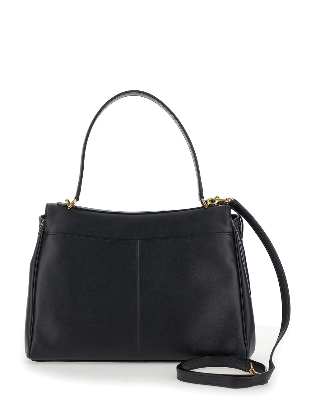 Balenciaga Women 'Medium Rodeo' Black Handbag With Detachable Key Holder In Smooth Leather Woman