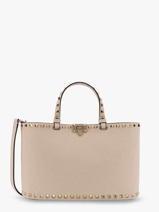 Valentino Garavani Women Rockstud Small Tote Valentino Garavani Leather Shoulder Bag