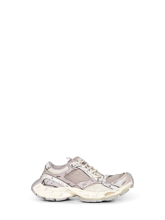 Balenciaga Women Beige And Grey Stapler Sneakers