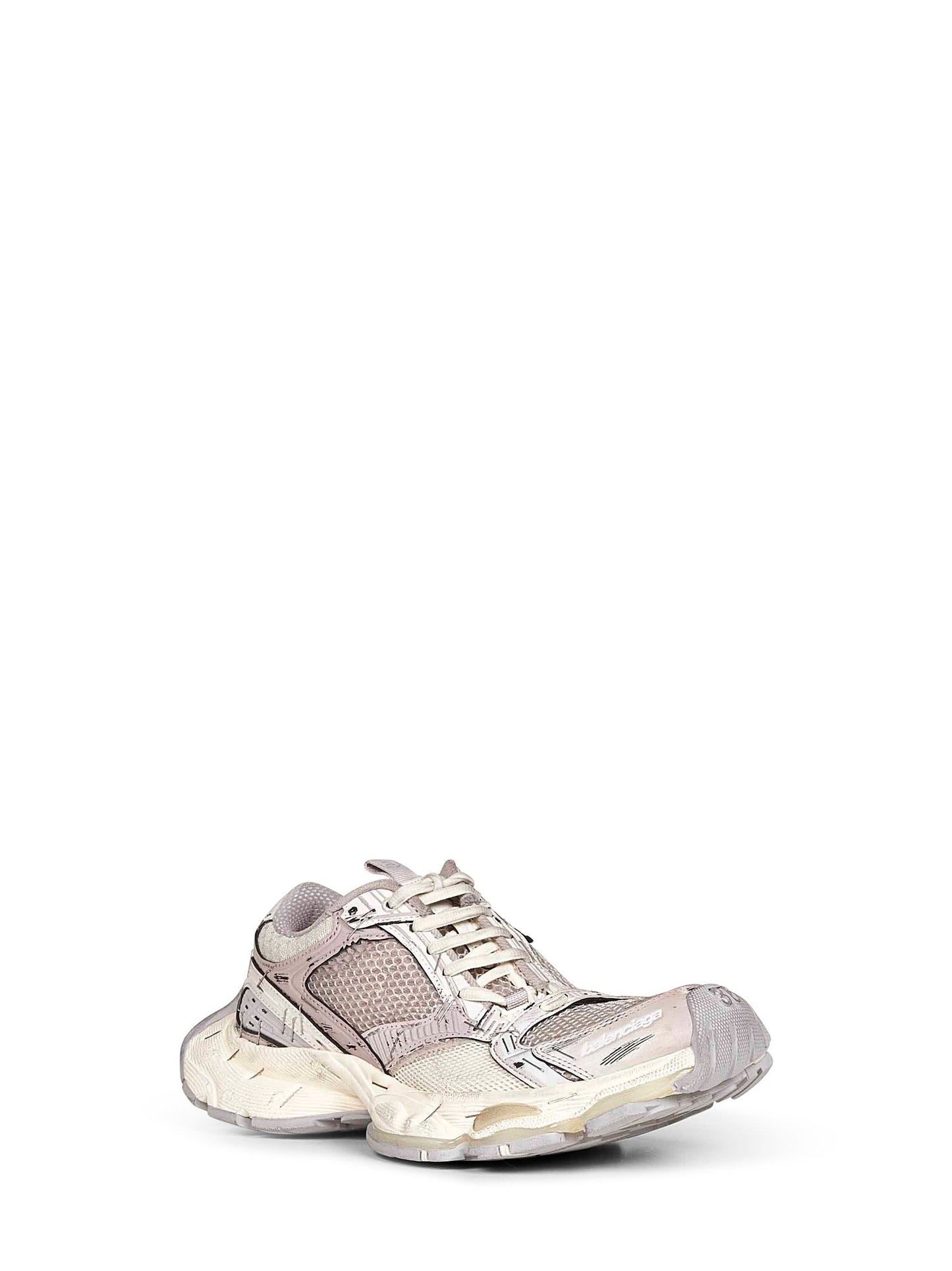 Balenciaga Women Beige And Grey Stapler Sneakers