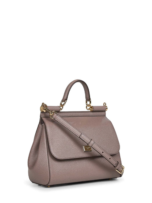 Dolce & Gabbana Women Taupe Large Sicily Handbag