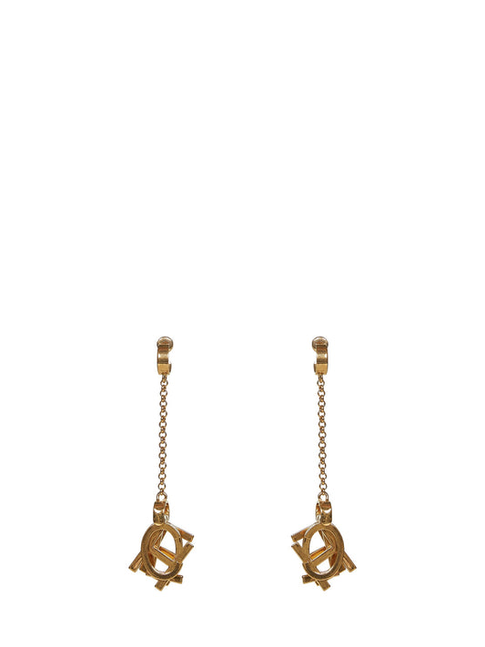 Chloé Women Gold Chloé Letters Drop Earrings