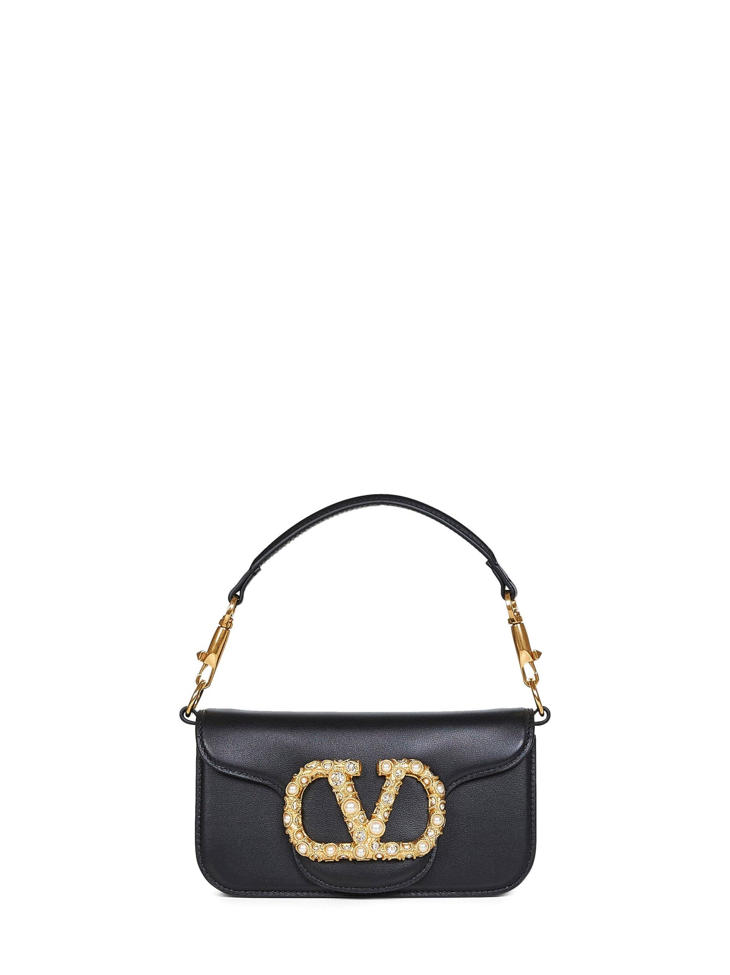 Valentino Garavani Women Black Locò Small Shoulder Bag