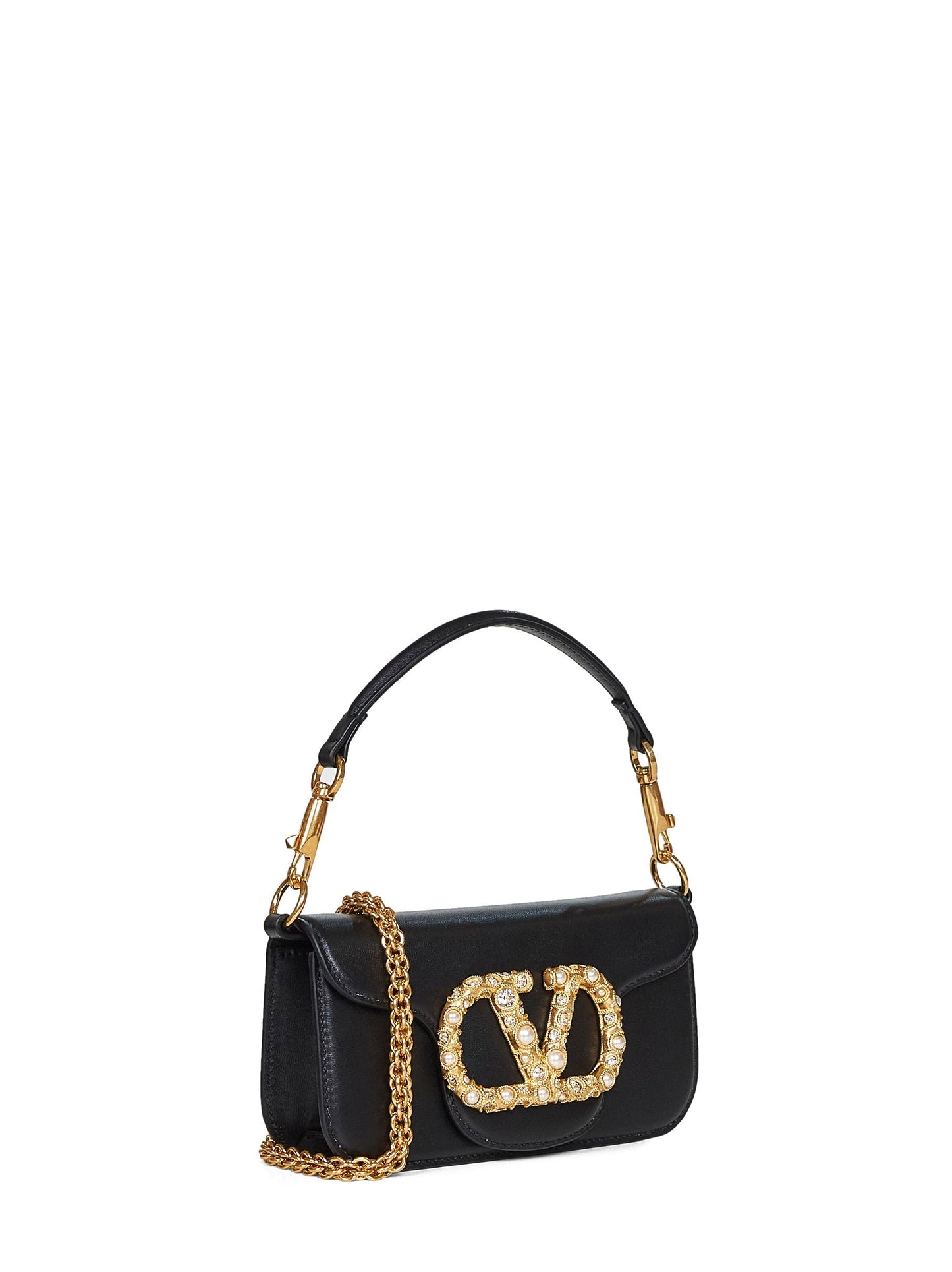 Valentino Garavani Women Black Locò Small Shoulder Bag