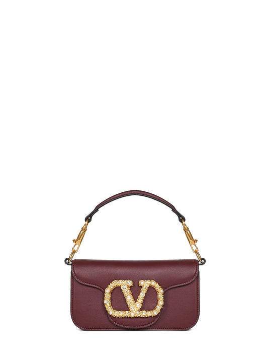 Valentino Garavani Women Rosewood Locò Small Shoulder Bag