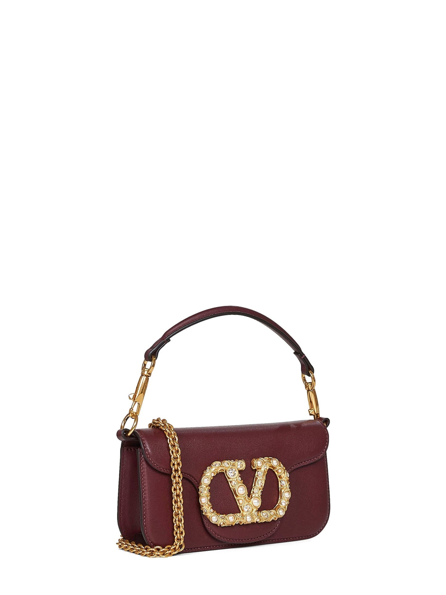 Valentino Garavani Women Rosewood Locò Small Shoulder Bag