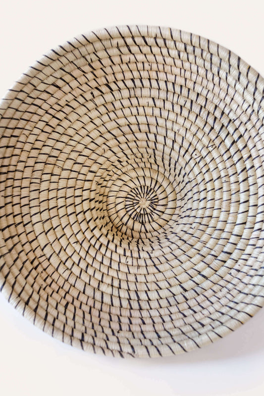 Raffia Pedestal Basket