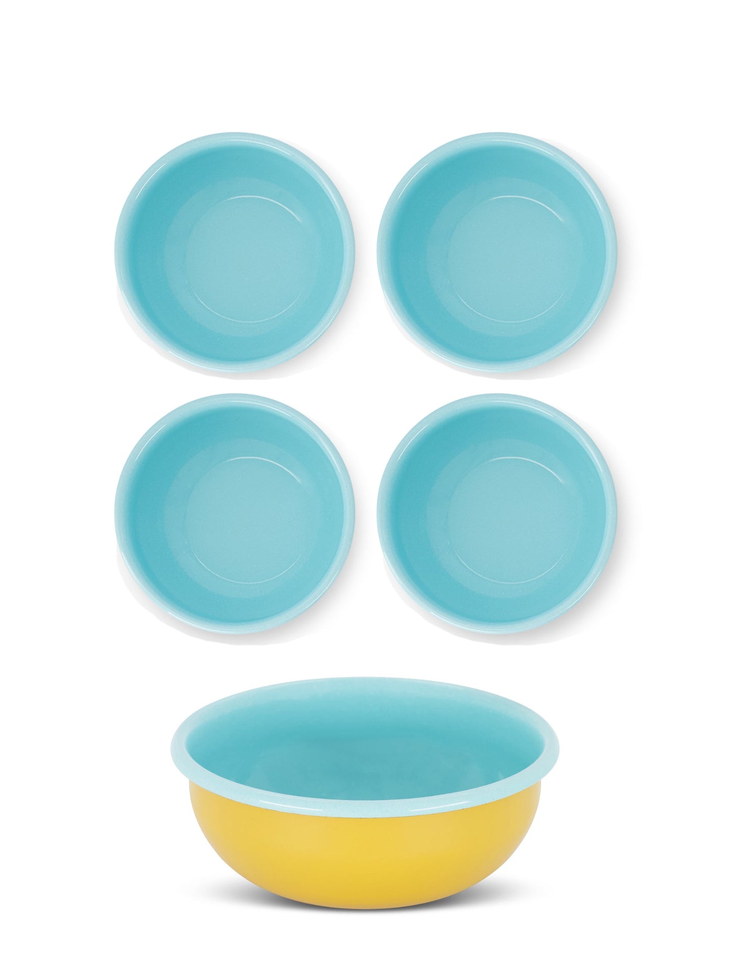 S/4 Enamel Cereal Bowl  - Two Tone