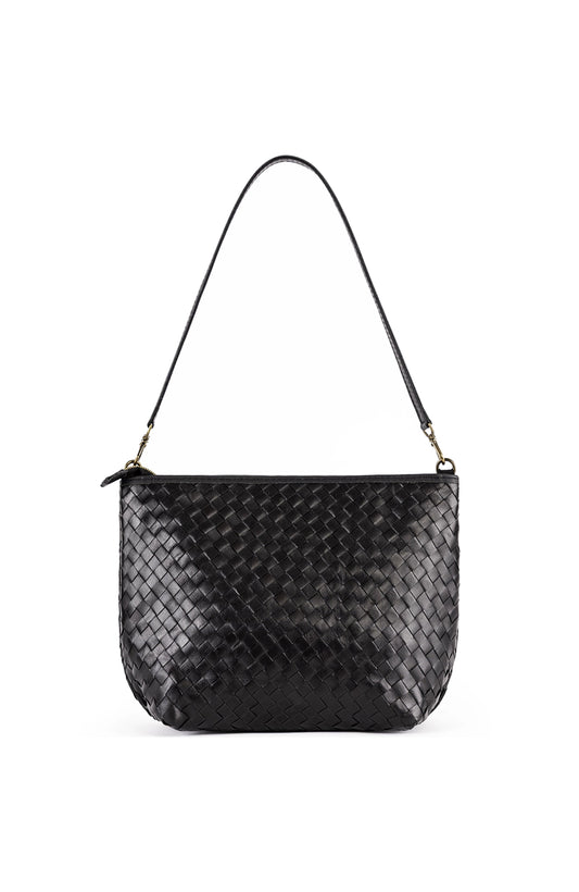 Woven Leather Shoulder Bag