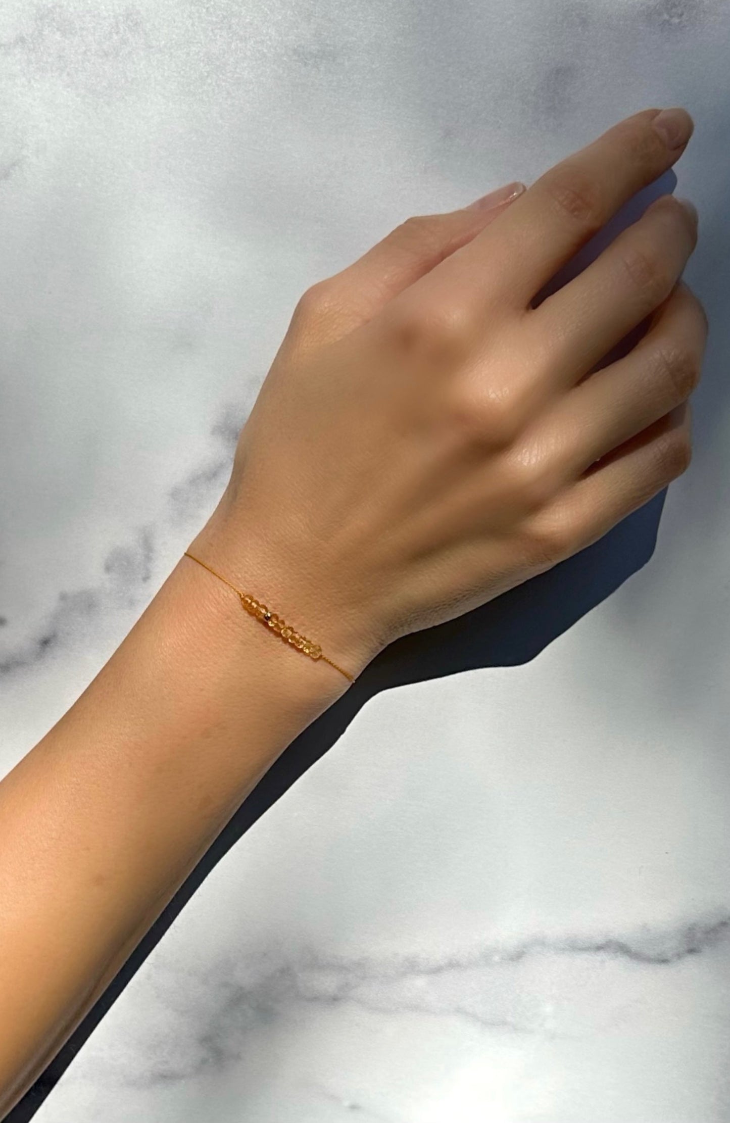 The Energy Project Bracelet – Prosperity With Citrine & Solid 14K Gold Bead