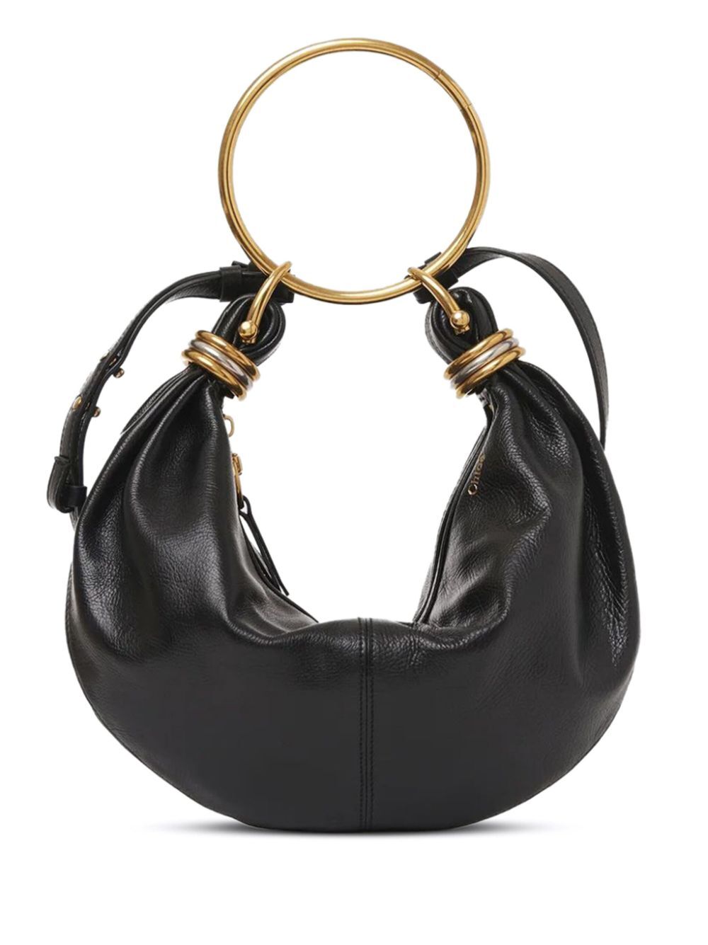 Chloe Women Small Bracelet Hobo Bag In Grained Leather