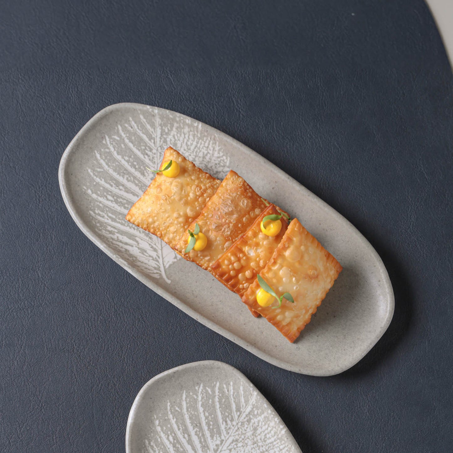 Shallow Organic Oval Platter Small Set of 4