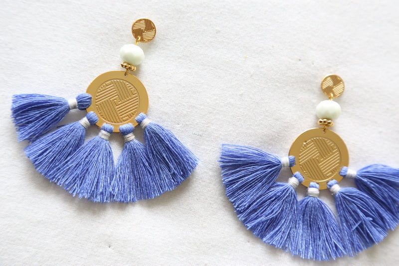 Sol Tassel Earring - Periwinkle