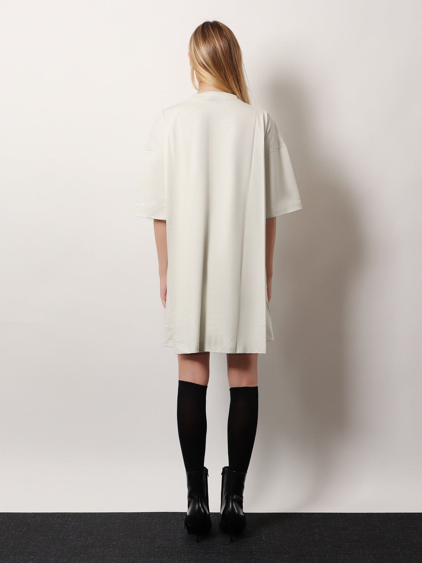 Balenciaga Women Cotton Jersey Semi Fitted Short Dress