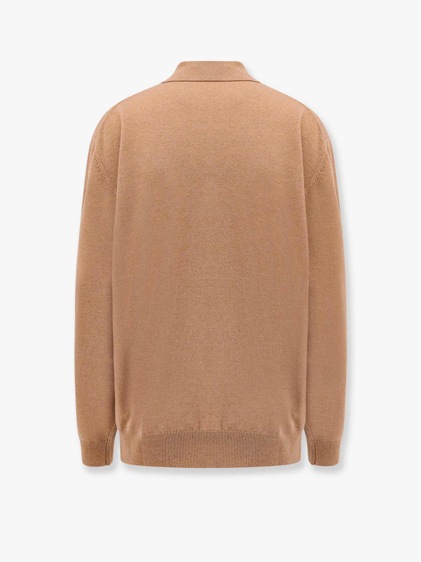 Miu Miu Women Cashmere Polo Shirt With Miu Miu Embroidery