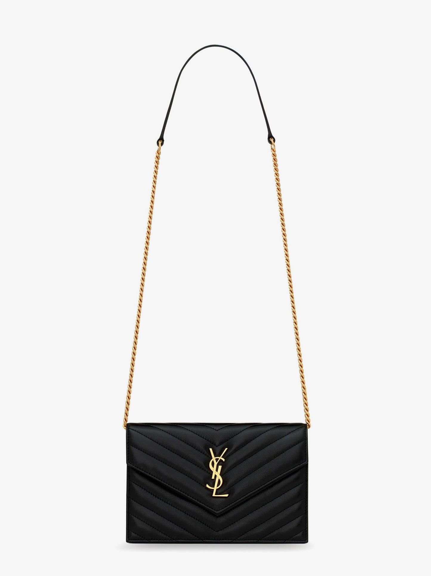 Saint Laurent Women Envelope Matelasse Lather Shoulder Bag