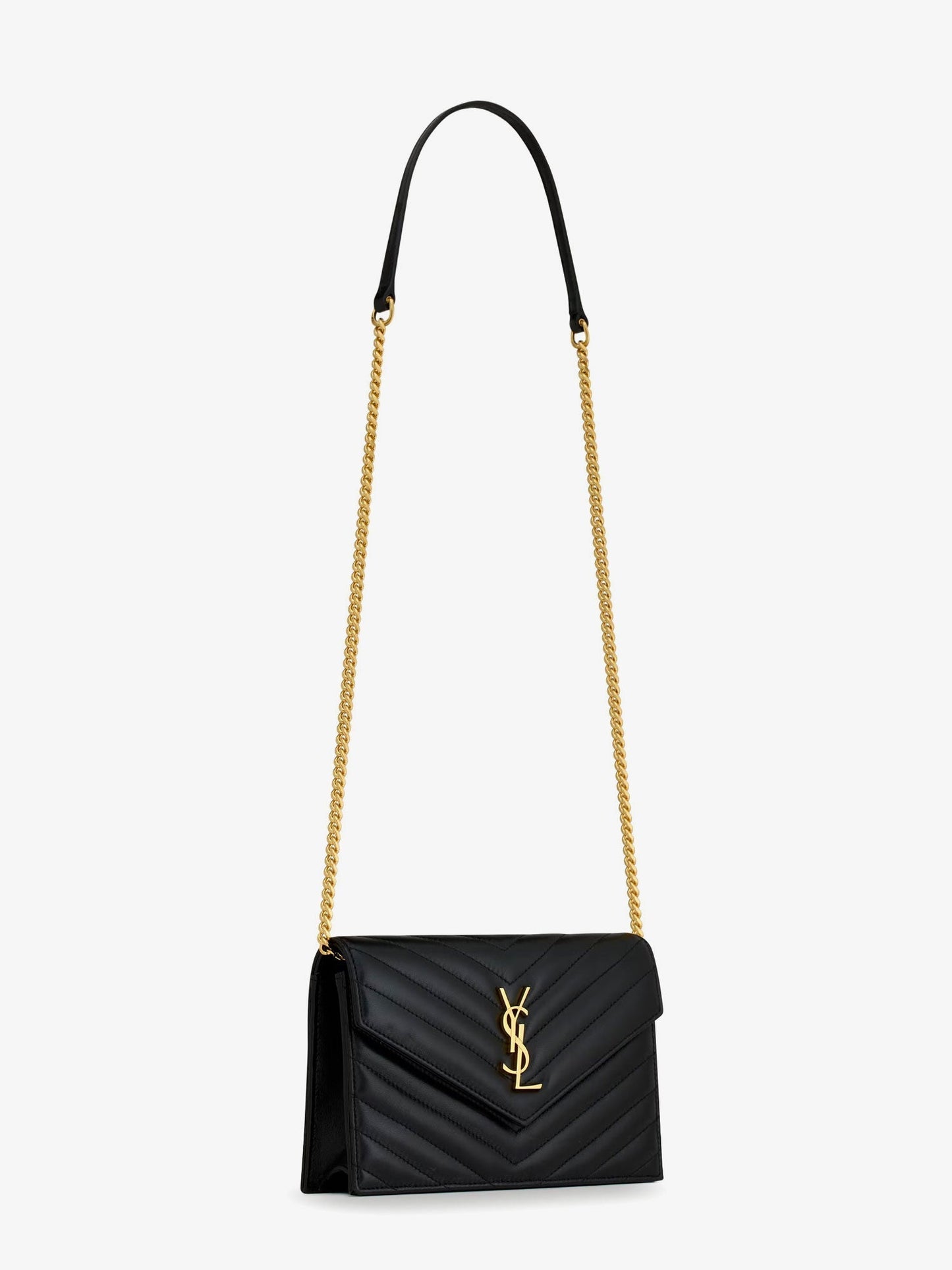 Saint Laurent Women Envelope Matelasse Lather Shoulder Bag