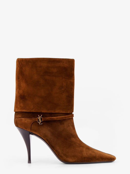 Saint Laurent Women Vicky 90 Suede Boots