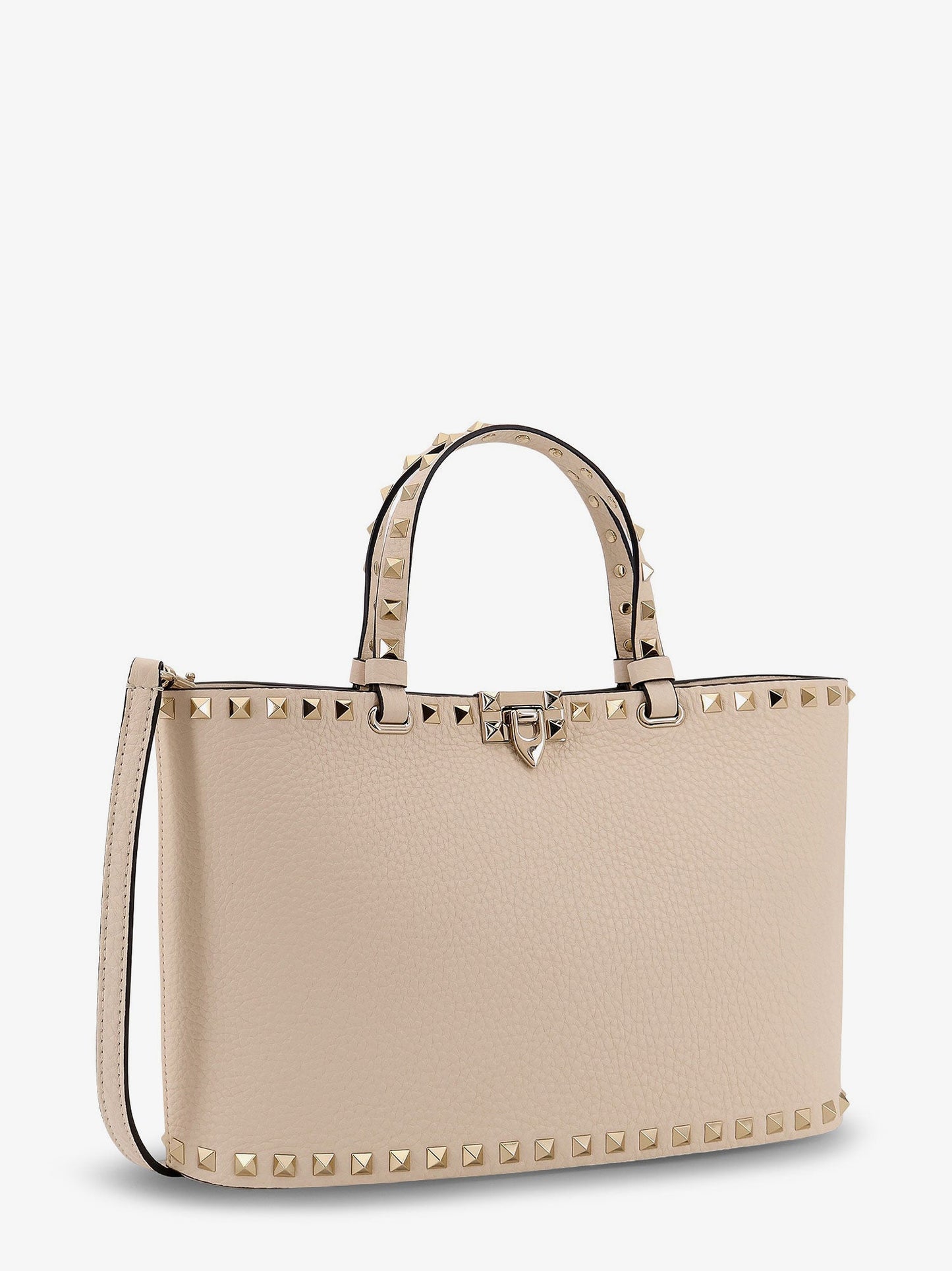 Valentino Garavani Women Rockstud Small Tote Valentino Garavani Leather Shoulder Bag